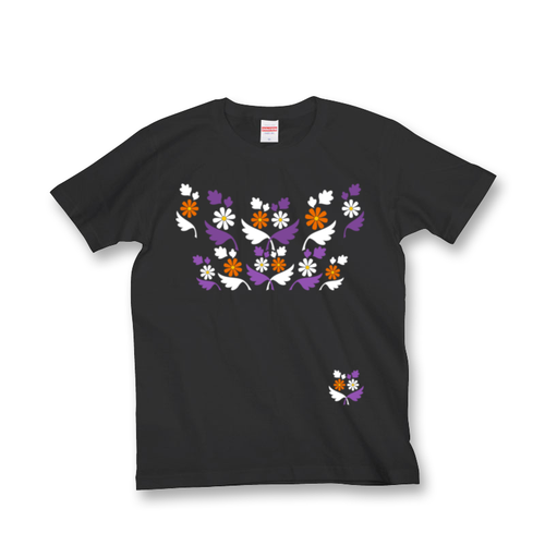 橙と紫に白 Tシャツ（カラー）