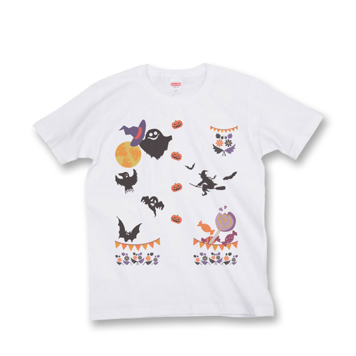 月の夜ポケット風ハロウィンTシャツ