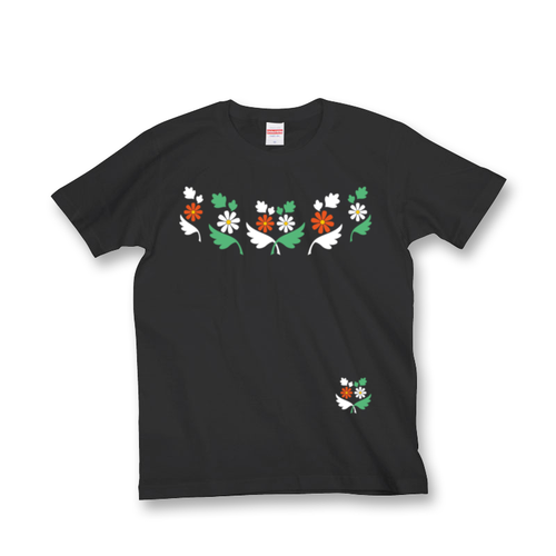 朱と薄緑に白1 Tシャツ（カラー）