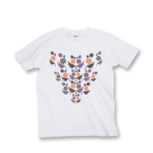 橙とか黒とか Tシャツ（白）