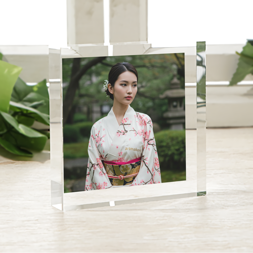 桜彩の衣 - 水彩桜文様とブランドロゴが織りなす美