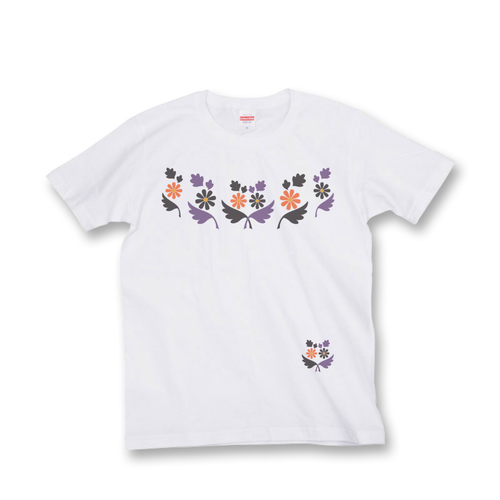 橙と黒Tシャツ（白）