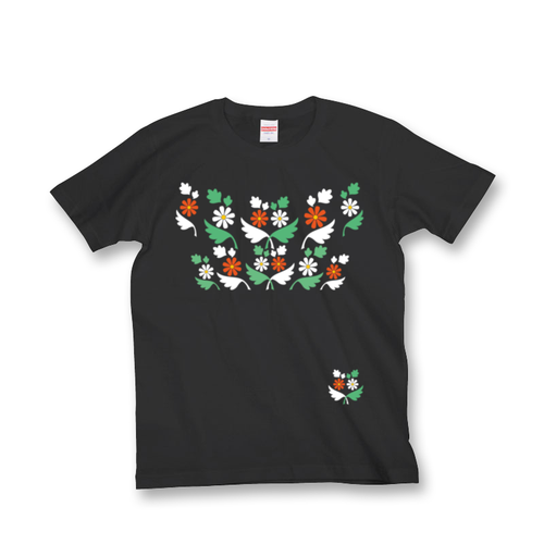 朱と薄緑に白2 Tシャツ（カラー）