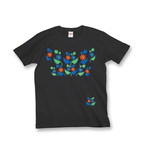 朱と青2 Tシャツ（カラー）パステル風